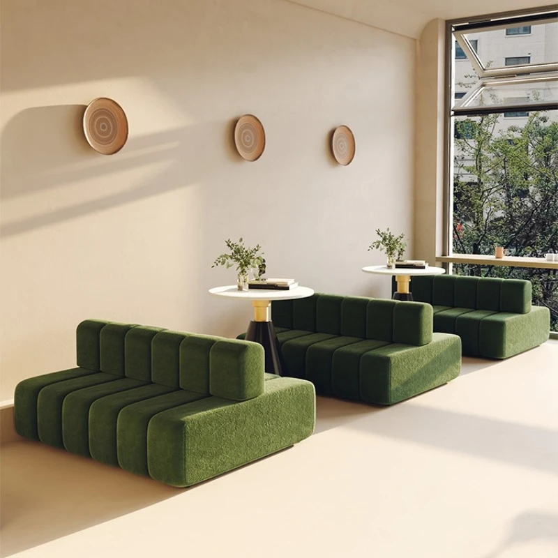 Coffee Tea Lounge - Double-sided sitting back-to-back straight-row sofa clothing