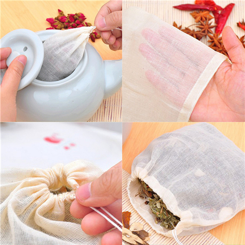1pc/10Pcs Cotton Tea Bags Musl - Coffee Tea Gardens review and price